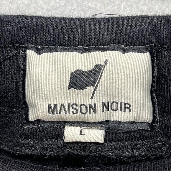 Maison Noir Black Cargo Joggers With Neon Green & Red Flame Embroidery Size L - Picture 5 of 9